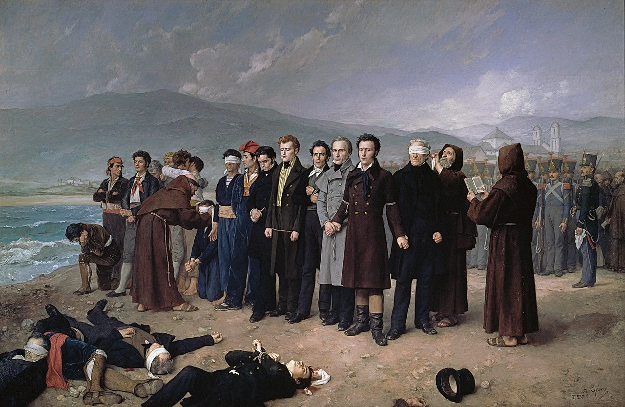 L'esecuzione di Torrijos e dei suoi compagni sulla spiaggia di Malaga - Museo del Prado, Madrid